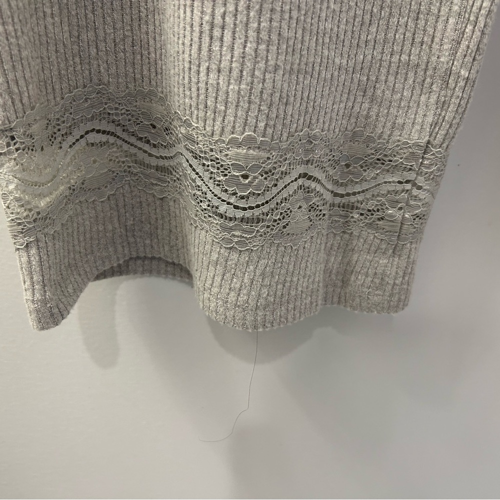 Hem & Thread Gray Ribbed Lounge Pants - Picture 3 of 4